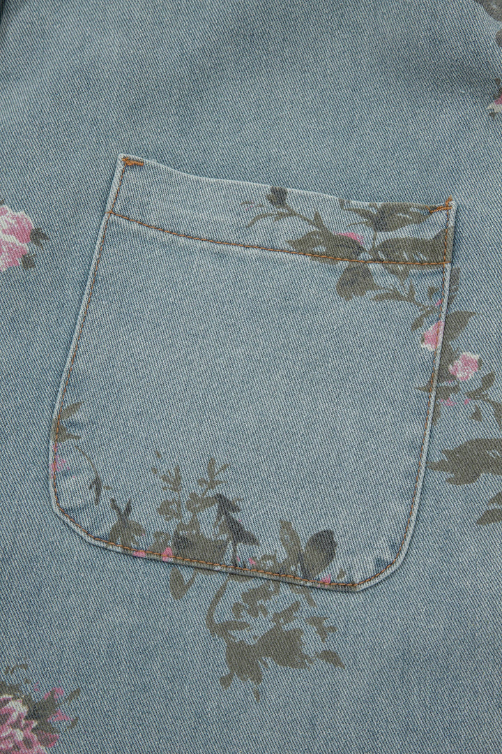 Olivia Wide Leg Denim Jumpsuit | Vintage Wash Boho Overalls