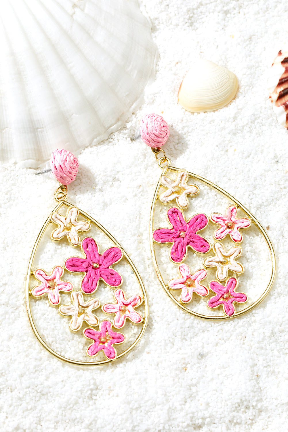 Marley Boho Rattan Waterdrop Earrings