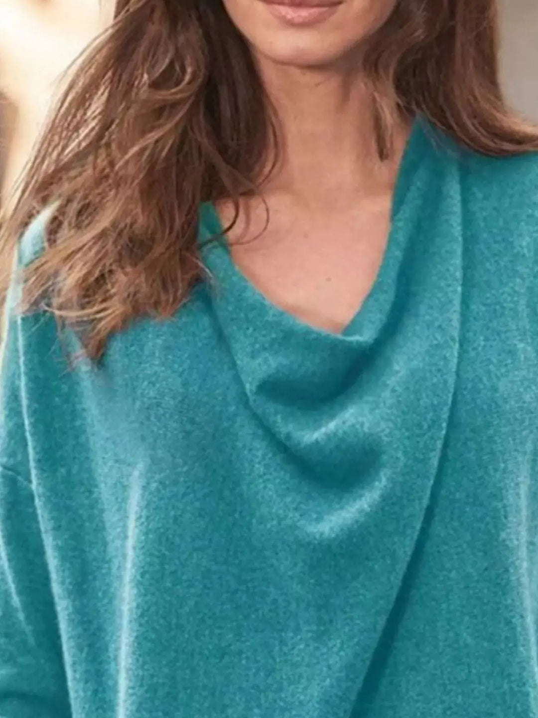 Easy Days Cowl Neck Long Sleeve Top | S–5XL, Including Plus Size