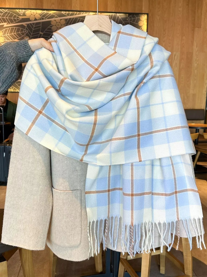 Plaid Fringe Scarf | Fireside Trails