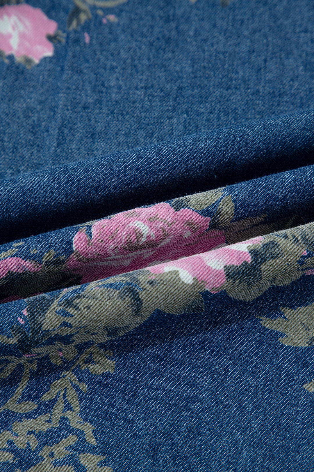 Floral Denim Wide Leg Jeans