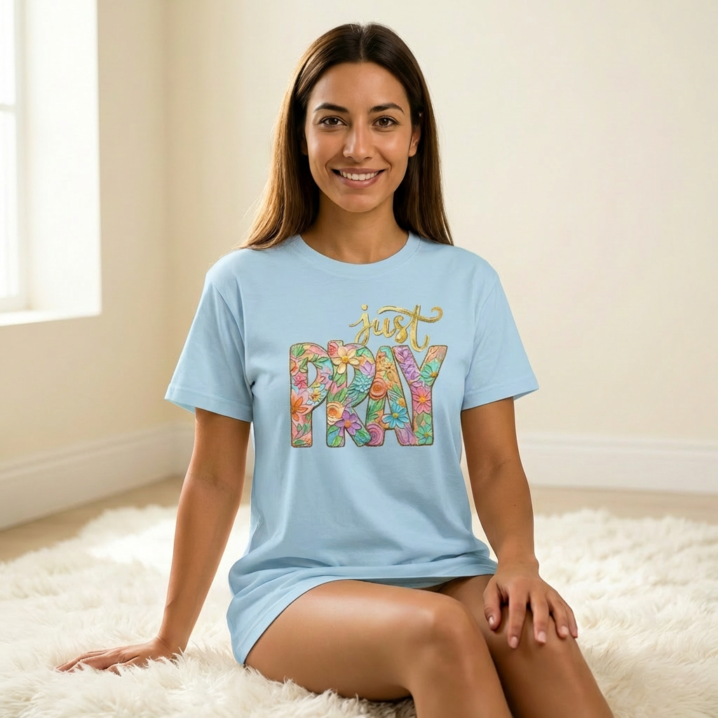 Just Pray Inspirational Prayer Tee