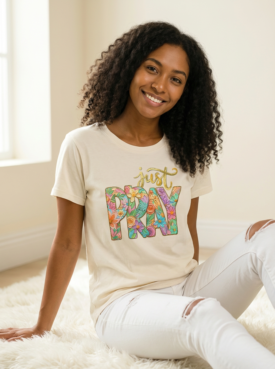 Just Pray Inspirational Prayer Tee